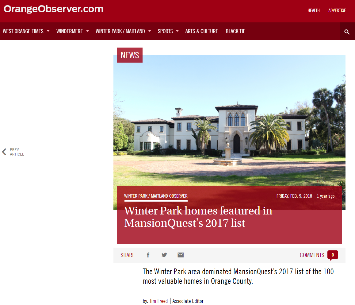 Orange Observer MansionQuest